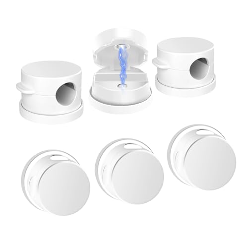 FT FUNTOR 6 Stück Magnetischer Kabelhalter Selbstklebend Kabel Organizer, Drehbar Kabelclips für Schreibtisch, Nachttisch, Auto, Wand, USB, Audio-Kabel (Weiß) von FT FUNTOR
