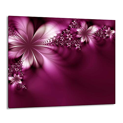 Gsmarkt Herdabdeckplatte Schneidebrett 60x52 Glasbild Blume von FTB