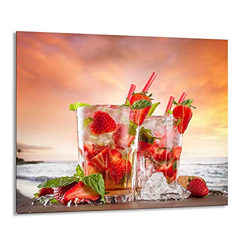 FTB Gsmarkt | Herdabdeckplatte Schneidebrett Spritzschutz 60x52 | Bild auf Glas | Sicherheitsglas Gehärtetes Glas Bild | Motiv Erdbeere FTB Gsmarkt | Herdabdeckplatte Schneidebrett Spritzschutz 60x52 | Bild auf Glas | Sicherheitsglas Gehärtetes Glas Bild | Motiv Erdbeere von FTB