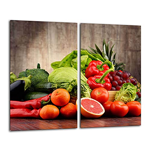Gsmarkt Herdabdeckplatten Schneidebrett Set 2x30x52 Glasbild Früchte Gsmarkt Herdabdeckplatten Schneidebrett Set 2x30x52 Glasbild Früchte von FTB