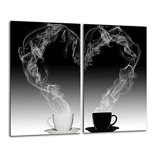Gsmarkt | Herdabdeckplatten Schneidebrett Spritzschutz Set 2x30x52 | Bild auf Glas | Sicherheitsglas Gehärtetes Glas Bild | Motiv Kaffee Gsmarkt | Herdabdeckplatten Schneidebrett Spritzschutz Set 2x30x52 | Bild auf Glas | Sicherheitsglas Gehärtetes Glas Bild | Motiv Kaffee von FTB