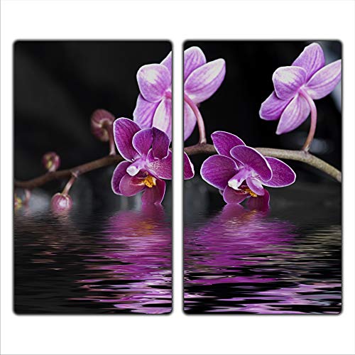 Gsmarkt | Herdabdeckplatten Schneidebrett Spritzschutz Set 2x30x52 | Bild auf Glas | Sicherheitsglas Gehärtetes Glas Bild | Motiv Orchidee Gsmarkt | Herdabdeckplatten Schneidebrett Spritzschutz Set 2x30x52 | Bild auf Glas | Sicherheitsglas Gehärtetes Glas Bild | Motiv Orchidee von FTB