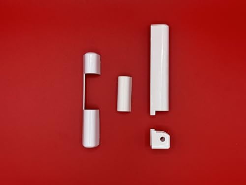 Aubi Siegenia A300 Kappenset Abdeckkappen weiß links/Rechts LK005 LK006 EK001 EK211 (5er Set DIN links) von FTF - Fenstertechnik
