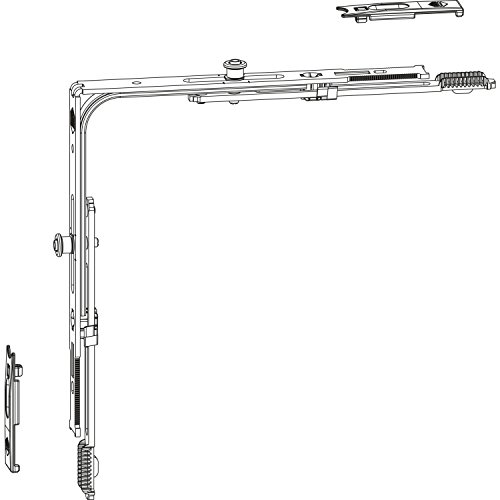 MACO Eckumlenkung Winkeltrieb C mit 2 i.S. silber 52936 (52936 mit 2 i.S.) von FTF - Fenstertechnik