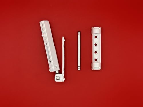Maco Bandseitenset bestehend aus Ecklager und Scherenlager Multi-Matic/Multi-Trend 100kg bestehend aus 52483 + 52478 + 204039 (Ecklager + Scherenlager weiß lackiert) von FTF - Fenstertechnik