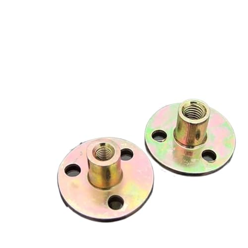 Achse Fest 2 Stück Flansch Motorwellenkupplung 3 Löcher Mutter M6 M8 M10 M12 Eisenplattenmutter for Boot Auto Modell Flugzeug Lager Adapter(M6) von FTFTF