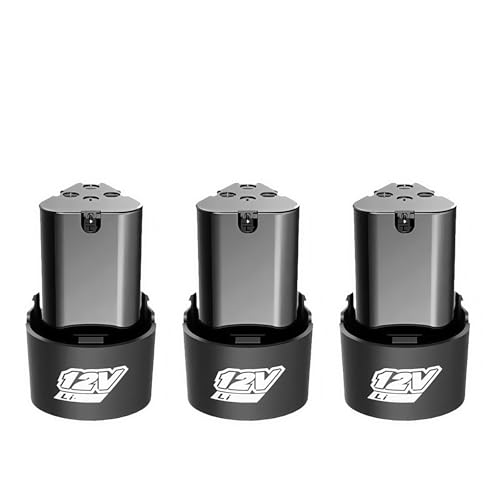 4000 mAh B-Typ Universal-Lithium-Akku 12 V, kompatibel mit Elektroschraubern, Bohrmaschinen, Winkelschleifern, Elektrowerkzeugen(B-type 3pcs-2.0Ah) von FTGADRYF