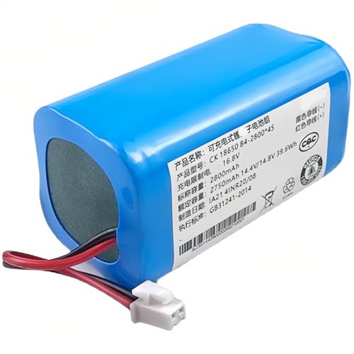 Intelligenter Roboterstaubsauger mit 3400 mAh und großer Lithiumbatterie 14,4 V. Kompatibel mit Shark R3Z RV750-N(2800mAh) von FTGADRYF