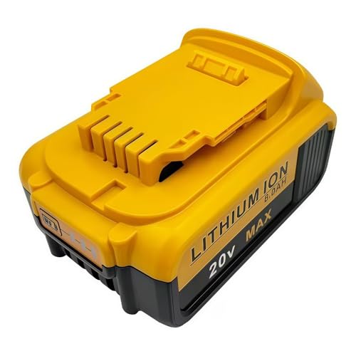Rasenmäher-Bohrmaschine, leistungsstarker 12000 mAh DCB203 20 V Lithium-Akku-Ersatz. Kompatibel mit Dewalt. DCB206 DCB204 Elektrowerkzeug(8000mAh) von FTGADRYF