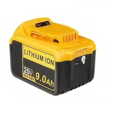 Rasenmäher-Bohrmaschine, leistungsstarker 12000 mAh DCB203 20 V Lithium-Akku-Ersatz. Kompatibel mit Dewalt. DCB206 DCB204 Elektrowerkzeug(9000mAh) von FTGADRYF