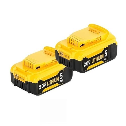 Rasenmäher-Bohrmaschine, leistungsstarker 6000 mAh DCB203 20 V Lithium-Akku-Ersatz. Kompatibel mit Dewalt. DCB206 DCB204 Elektrowerkzeug(5000mAh 2PCS) von FTGADRYF