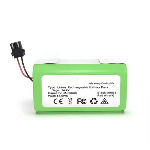 Wiederaufladbarer Lithium-Akku, 14,4 V, 4000 mAh. Kompatibel mit Eufy RoboVac. 15C 15T 25C 30 30C 35C MAX G10 G15 G20 G30 Hybrid Edge Roboter-Staubsauger-Zubehör(3500mAh) von FTGADRYF