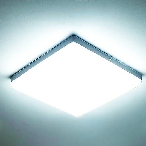 FTL LED Deckenleuchte 36W, Kaltesweiß 6000K 3500LM Eckig Design LED Deckenlampe, IP44 Wasserfest Modern Quadrat LED Lampe Deckenlampe für Wohnzimmer Schlafzimmer Küche 30 * 30cm von FTL