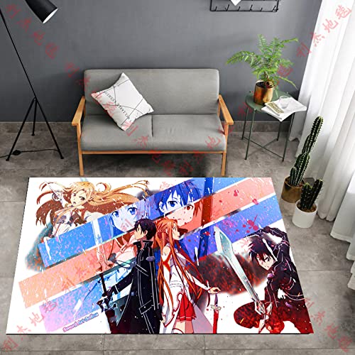 FTMGGDG Anime-Teppich, Sword Art Online-Fußmatten, Kinderzimmer-Dekorations Teppiche 140x200cm von FTMGGDG
