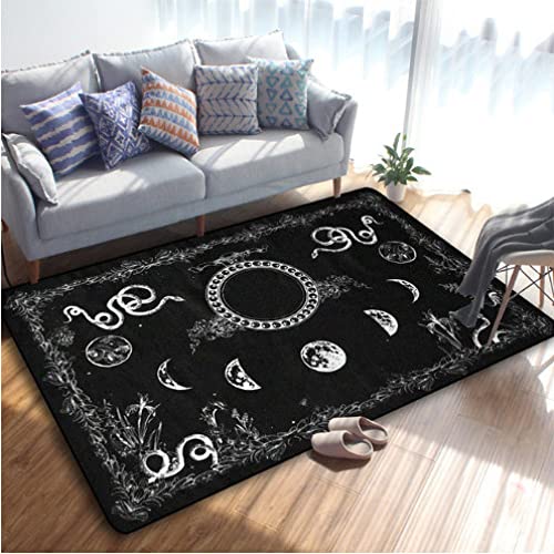 FTMGGDG Triple Moon & Altar & Tarot Witchy Gothic Teppich Bodenmatte, Teppich groß, Teppiche für Raumdekoration 120x200cm von FTMGGDG