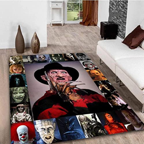 FTMGGDG Horrorfiguren Teppiche, Horrorfilm-Serie Teppich, Halloween-Dekor usw. Bodenmatte, Film-Liebhaber-Teppich 80x150cm von FTMGGDG