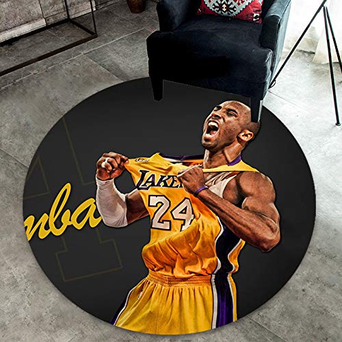 FTMGGDG Runder Teppich, NBA-Basketball teppiche, Trendige Fußmatten für Jungen Schlafzimmer 100cm von FTMGGDG
