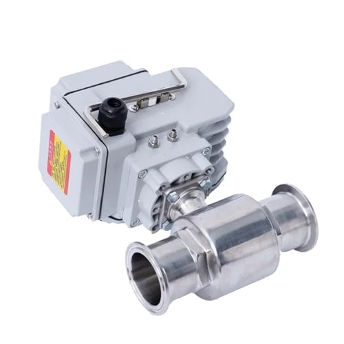 FTMRBOQI 57mm 2-Wege-Motorkugelhahn Q911F-16P Tri-Clamp-Ferrule-Typ elektrischer Kugelhahn(110VAC) von FTMRBOQI