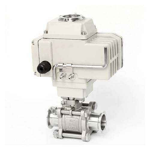 FTMRBOQI DN20 2-Wege-Motorkugelhahn Q911F-16P Tri-Clamp-Ferrule-Typ elektrischer Kugelhahn(12V) von FTMRBOQI