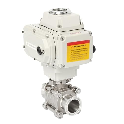 FTMRBOQI DN32 2-Wege-Motorkugelhahn Q911F-16P Tri-Clamp-Ferrule-Typ elektrischer Kugelhahn(220VAC) von FTMRBOQI