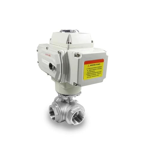 FTMRBOQI DN32 3-Wege-Motorkugelhahn Q911F-16P Elektrischer Kugelhahn mit Innengewinde(12V_T Type) von FTMRBOQI