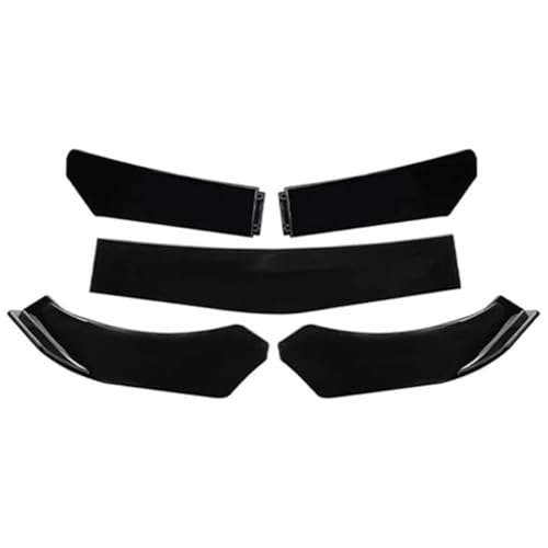 FTNANDYF Auto Frontlippe Lippen Flügel Exterieur Zubehör Universal 5 PCS Einstellbare ABS Front Stoßstange Separator Körper Kit Ente Lip Splitter Frontstoßstange Seitenspoiler Abdeckung(Gloss Black) von FTNANDYF
