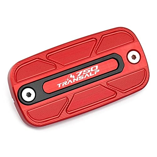 Für Honda TRANSALP XL750 TRANSALP 750 2023 2024 Motorrad CNC Zubehör Vorderradbremsflüssigkeitsbehälterdeckel (Farbe : Red Black) von FTNBAE