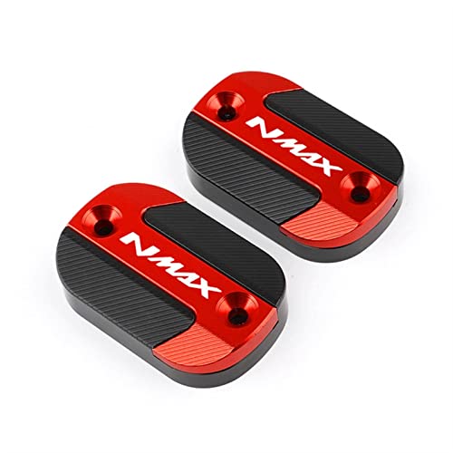 Für Yamaha NMAX 155 125 N-MAX155 N-MAX 155 2015-2020 Motorrad Vorderrad Bremsflüssigkeitsbehälter Abdeckkappe (Farbe : Rot, Größe : 1) von FTNBAE