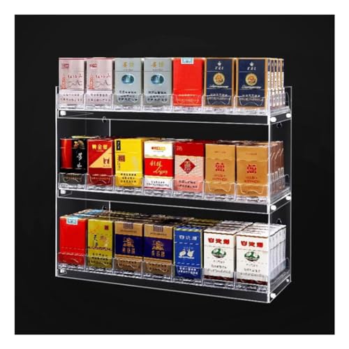 Acryl-Zigarettenständer für Einzelhandel, automatischer Zigarettenschieber, Wand-/Arbeitsplattenmontage, Zigaretten-Display-Halter für Market Store Store Retail von FTOMIKA