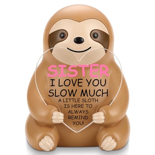 FDA515 Faultier-Statue mit Herz, niedliche Harz-Figur, Geschenk mit gedruckter Nachricht, "I Love You Slow Much Keepsake, Geburtstag, Abschluss, Weihnachten, Valentinstag, Schreibtisch-Dekoration FDA515 Faultier-Statue mit Herz, niedliche Harz-Figur, Geschenk mit gedruckter Nachricht, "I Love You Slow Much Keepsake, Geburtstag, Abschluss, Weihnachten, Valentinstag, Schreibtisch-Dekoration von FTONENI