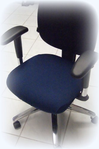 Bezug für Bürostuhl - Husse für Bürodrehstuhl Drehstuhl Farbe Blau, 44 x 44 cm von FTS EXCLUSIV