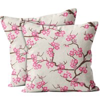 2Er Set Kirschblüten Blumen Druck, Kissenbezug, Doppelseitig Bedruckt 18"x18" Dekorative Hülle.druck von FTScustomSHOP