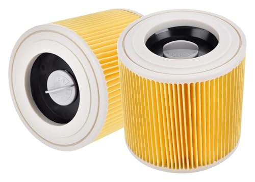 Staubsauger-Kartuschenfilter, kompatibel mit Kärcher, WD-Serie WD2 WD3 WD3P A2004 MV2 MV3 Nass- und Trockensauger, 6.414-552.0/64145520(2pcs) von FTUKFYJK