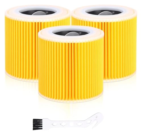 Staubsauger-Kartuschenfilter, kompatibel mit Kärcher, WD-Serie WD2 WD3 WD3P A2004 MV2 MV3 Nass- und Trockensauger, 6.414-552.0/64145520(3pcs) von FTUKFYJK