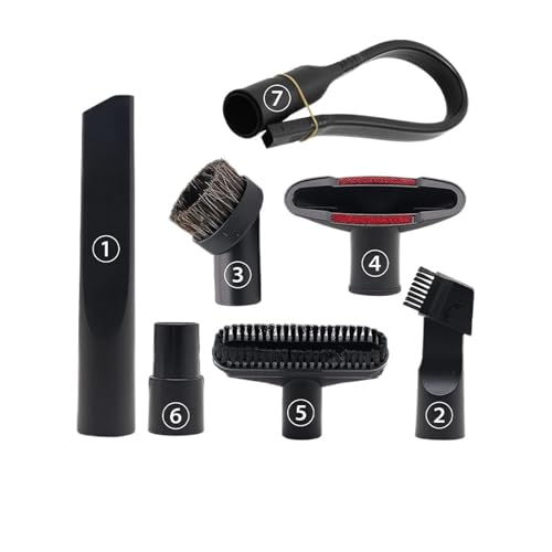 Universal-Staubsaugerbürstendüse, 32 und 35 mm, Bürstenkopf, Reinigungswerkzeug, lang, flexibel, flach, schmal, Saugdüsenkopf fürs Bett(7pcs) von FTUKFYJK