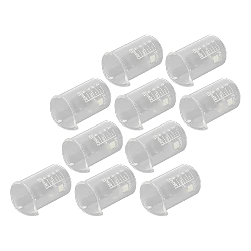 10 STÜCKE 10 Ml Borosilikatglasbecher Klare Skala Laborbecherglas Messbecher aus Glas von FTVOGUE