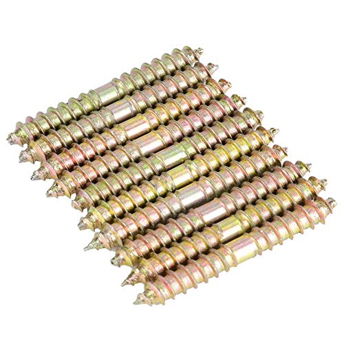 10 Stück 6 x 50 mm Doppelkopfschrauben, Dübelschraube, selbstschneidende Gewindebolzen für Möbelbefestigung, Dübel von FTVOGUE