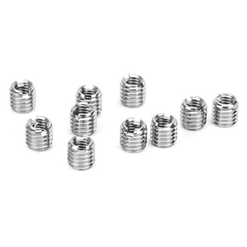 10Pcs 6MM Gewindeeinsätze Außengewinde Reduziermutter Reparaturwerkzeug Befestigungselemente Edelstahl Innengewinde M4 * 0,7 Außengewinde M6 * 1 von FTVOGUE