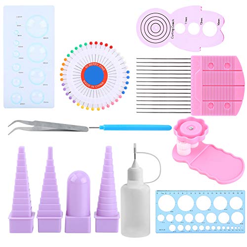 11 In 1 Papier Quilling Werkzeuge Komplette Kit DIY Papier Handwerk Crimper Kamm Lineal Pins Grenzform Buddy Set von FTVOGUE