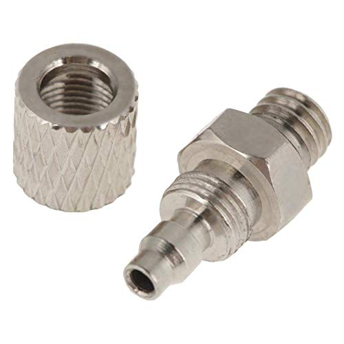 20 Stücke Pneumatische Mini Schnellkupplung Micro Air Rohr Quick Twist Joint Pneumatische Gerade Stecker M5 4 MM Gewinde Silber von FTVOGUE