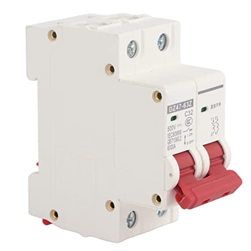 FTVOGUE 2P DC 500V Sicherungsautomat DZ47-63Z-2P Auslaufschutz Luftschalter (32A) von FTVOGUE