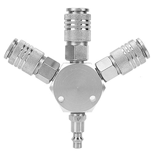 3 Möglichkeiten Luftschlauchverteiler Pneumatikkupplung Anschluss Adapter Verteiler 1/4 '' F-NPT für Kraftstoff Luft Wasser Öl von FTVOGUE