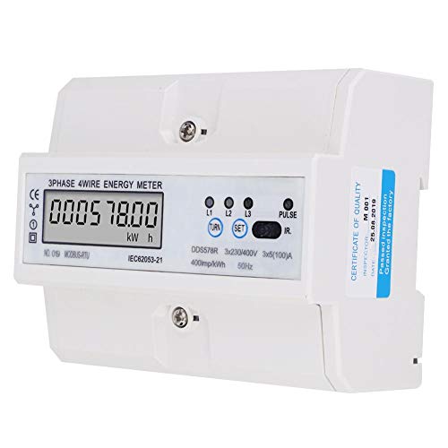 3 Phase 4 Draht-Stromzähler, 230 V LCD-Digitalanzeige Wattmeter 35 mm DIN-Schienen-Energiezähler mit RS485-Anschluss 3 Phase 4 Draht-Stromzähler, 230 V LCD-Digitalanzeige Wattmeter 35 mm DIN-Schienen-Energiezähler mit RS485-Anschluss von FTVOGUE