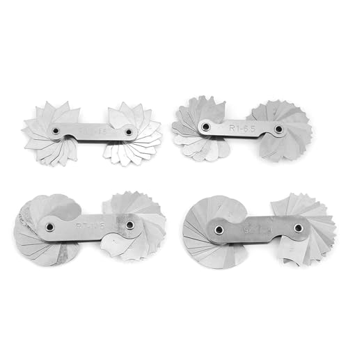 4 stücke Edelstahl Radius Filet Gauge Tragbare Konkaven Konvexen Messwerkzeug R0.3-1.5 / R1-6.5 / R7-14.5 / R15-25 4 stücke Edelstahl Radius Filet Gauge Tragbare Konkaven Konvexen Messwerkzeug R0.3-1.5 / R1-6.5 / R7-14.5 / R15-25 von FTVOGUE