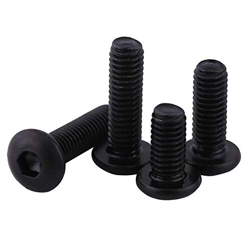 50pcs Stahl schwarz Knopfschraube M3 Innensechskant Rundkopfschrauben Innensechskantschraube(M3*16mm) von FTVOGUE