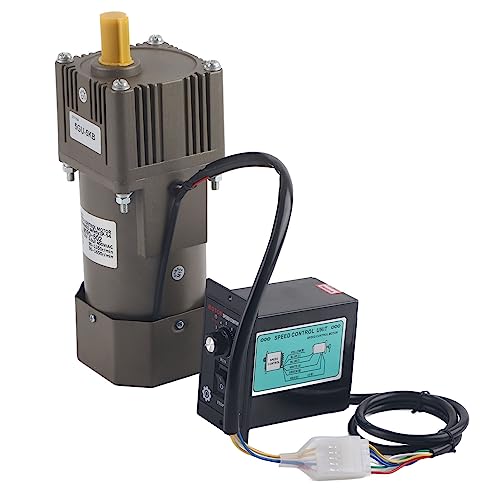 AC 220V 90W Motor mit einstellbarer Drehzahl Stufenlos regelbarer Frequenzumrichtermotor mit Getrieberegler und Halterung (5K) von FTVOGUE