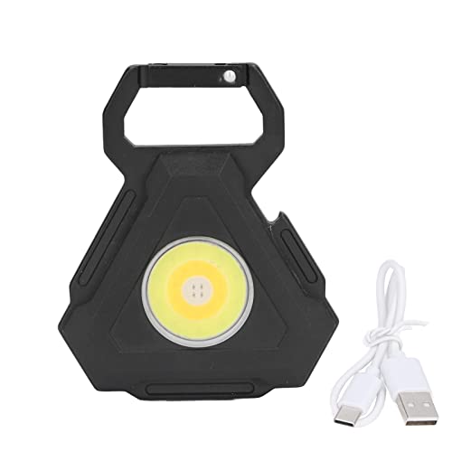 COB-Schlüsselbund-Taschenlampe, USB-Ladelicht, 7 Lichtmodi, Magnetfuß, Flaschenöffner mit Klappständer von FTVOGUE