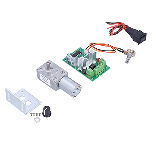 DC -Geschwindigkeitsreduzierungsmotor, DC 24 V Wurmgetriebe Motor mit Geschwindigkeit Gouverneur Hochtorsionsgeschwindigkeitsreduzierter Motor, Ersatzraum Klimaanlage Motoren von FTVOGUE