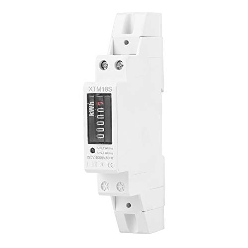DIN-Schienen-Energiezähler, XTM18S DIN-Schienen-Stromzähler, 220 V Digitaler 2-Draht-1P-Stromzähler, Leistungsmesser von FTVOGUE