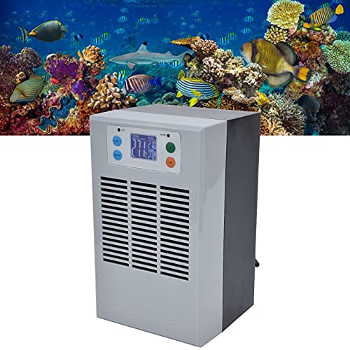 FTVOGUE Elektronischer Wasserkühler ABS Metall Aquarium Digitale Kühlung Heizmaschine 20l 70W StC-200 100-240V Kleine Kühler für Aquakultur Aquarium(EU Plug) von FTVOGUE
